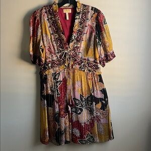 India Boutique Vibrant Floral Mini Dress